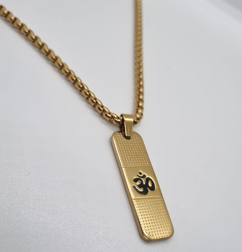 24K Gold Plated OM Necklace