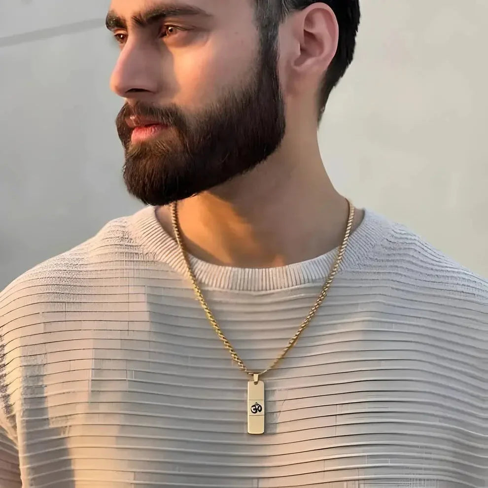 24K Gold Plated OM Necklace