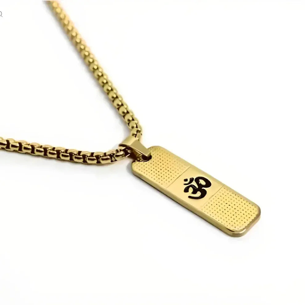 24K Gold Plated OM Necklace